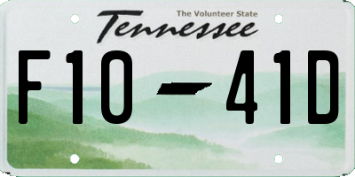 TN license plate F1041D