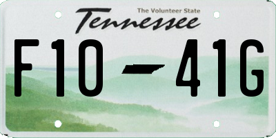 TN license plate F1041G
