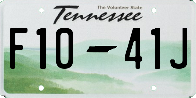 TN license plate F1041J