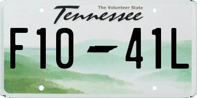TN license plate F1041L