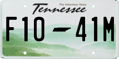 TN license plate F1041M