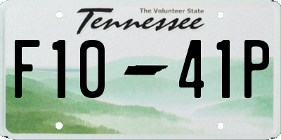 TN license plate F1041P