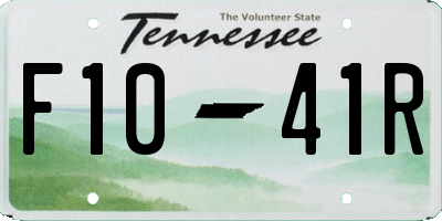 TN license plate F1041R