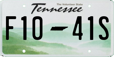 TN license plate F1041S