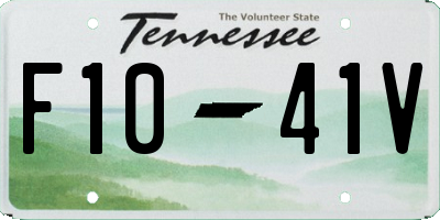 TN license plate F1041V