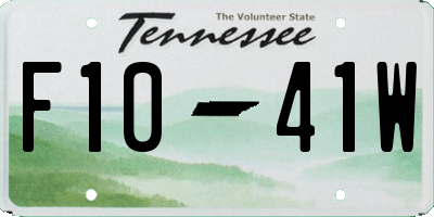TN license plate F1041W