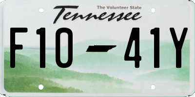 TN license plate F1041Y