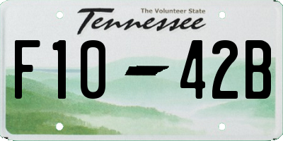 TN license plate F1042B