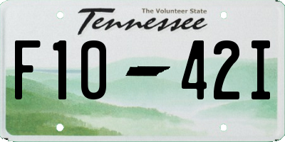 TN license plate F1042I