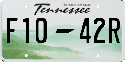 TN license plate F1042R