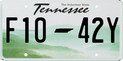 TN license plate F1042Y