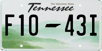 TN license plate F1043I