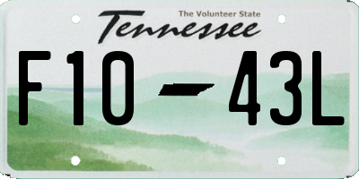 TN license plate F1043L