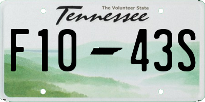 TN license plate F1043S