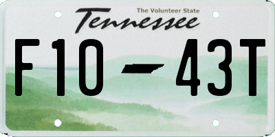 TN license plate F1043T