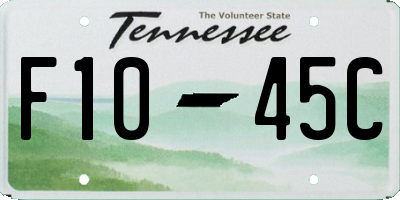 TN license plate F1045C