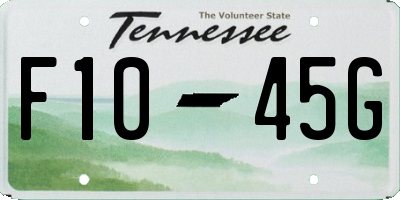 TN license plate F1045G