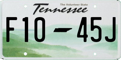 TN license plate F1045J