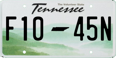 TN license plate F1045N