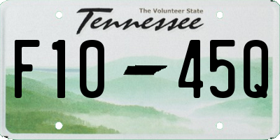 TN license plate F1045Q