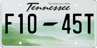 TN license plate F1045T