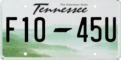 TN license plate F1045U