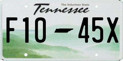 TN license plate F1045X