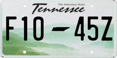 TN license plate F1045Z