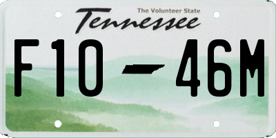 TN license plate F1046M