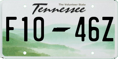 TN license plate F1046Z