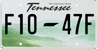TN license plate F1047F