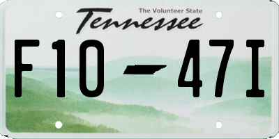 TN license plate F1047I