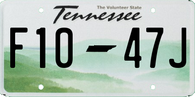 TN license plate F1047J