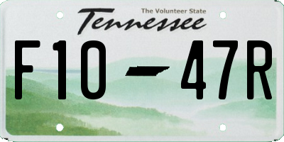 TN license plate F1047R