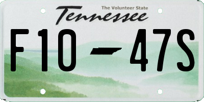 TN license plate F1047S