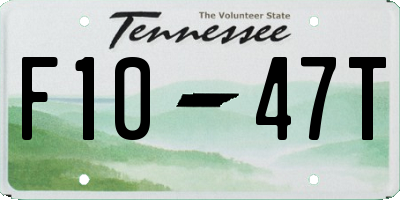 TN license plate F1047T
