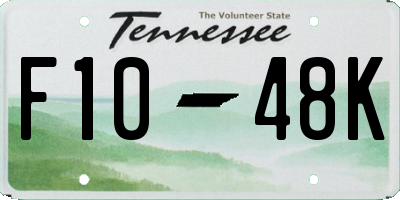 TN license plate F1048K