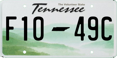 TN license plate F1049C