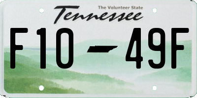 TN license plate F1049F