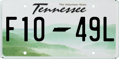 TN license plate F1049L
