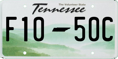 TN license plate F1050C