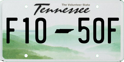 TN license plate F1050F