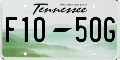 TN license plate F1050G