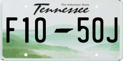 TN license plate F1050J