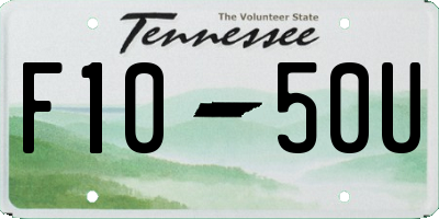 TN license plate F1050U
