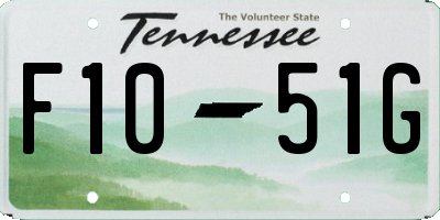TN license plate F1051G
