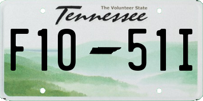 TN license plate F1051I