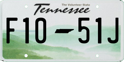 TN license plate F1051J