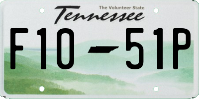 TN license plate F1051P