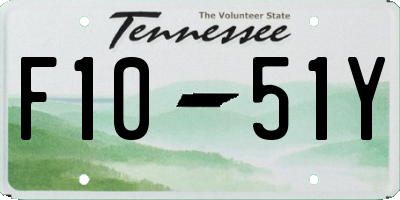 TN license plate F1051Y